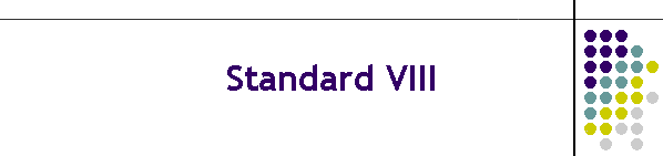 Standard VIII